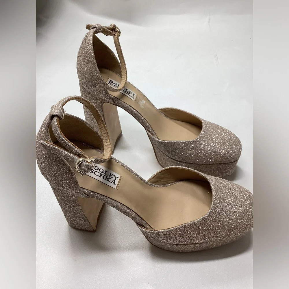 Badgley Mischka Jayda Ankle Strap Platform Pumps - Picture 6 of 15